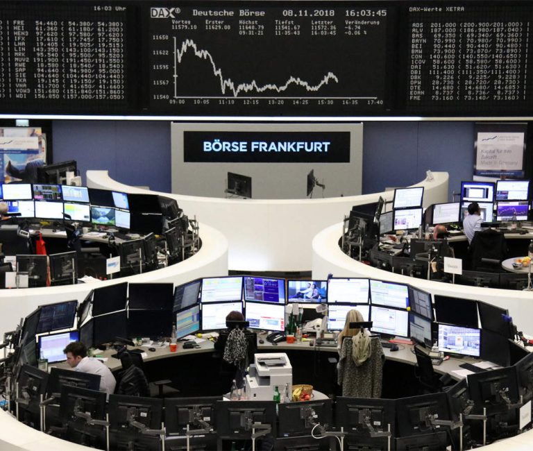 European shares trudge higher as stimulus wave stems selloff